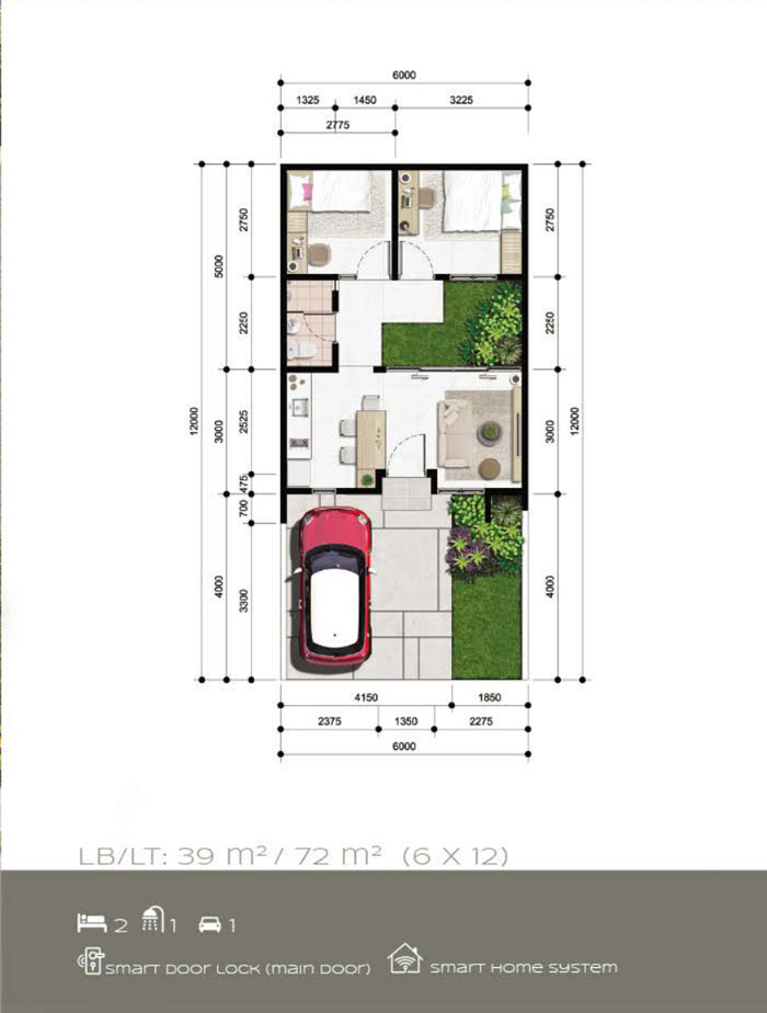 denah-rumah-cluster-chloe-tipe-lunaire